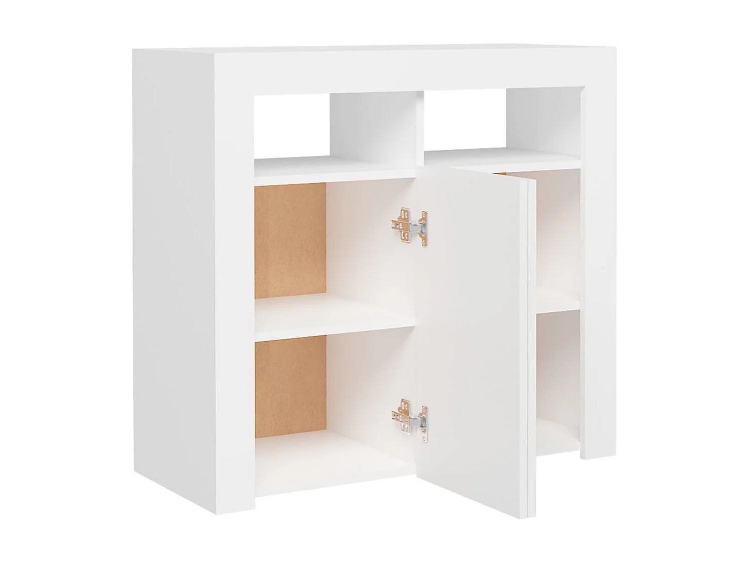 Buffet avec lumières LED Blanc 80x35x75