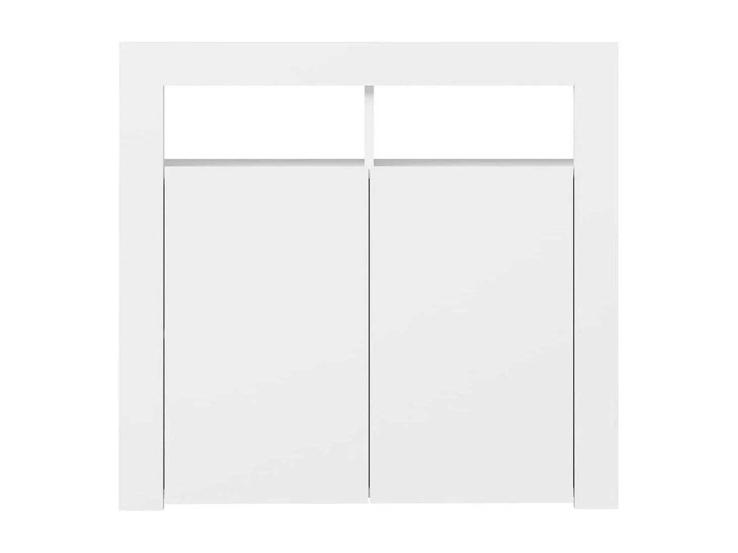 Buffet avec lumières LED Blanc 80x35x75