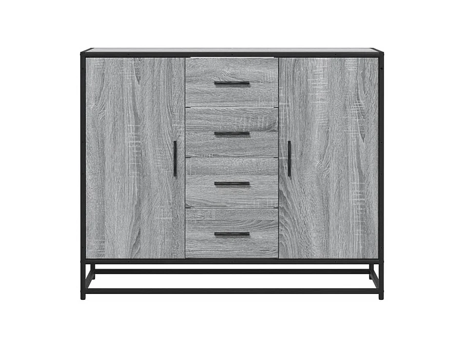 Buffet sonoma gris 92x35x76 bois d'ingénierie
