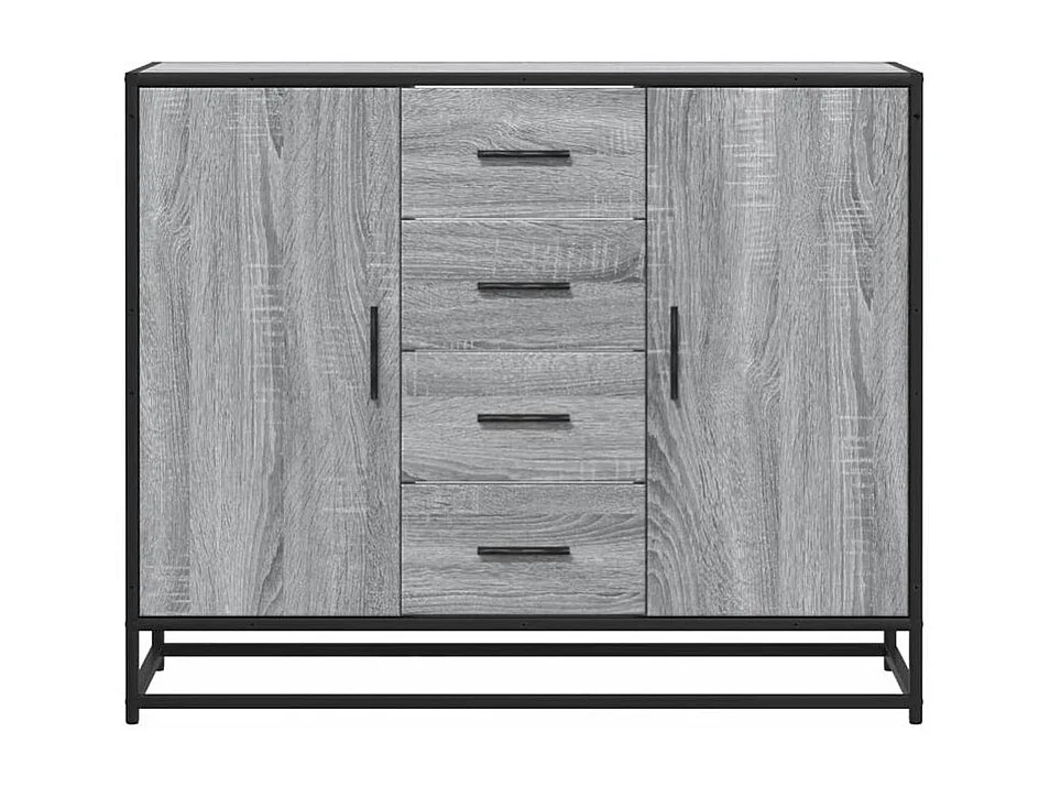 Buffet sonoma gris 92x35x76 bois d'ingénierie