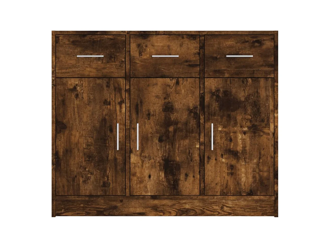 Buffet chêne fumé 91x28x75 bois d'ingénierie