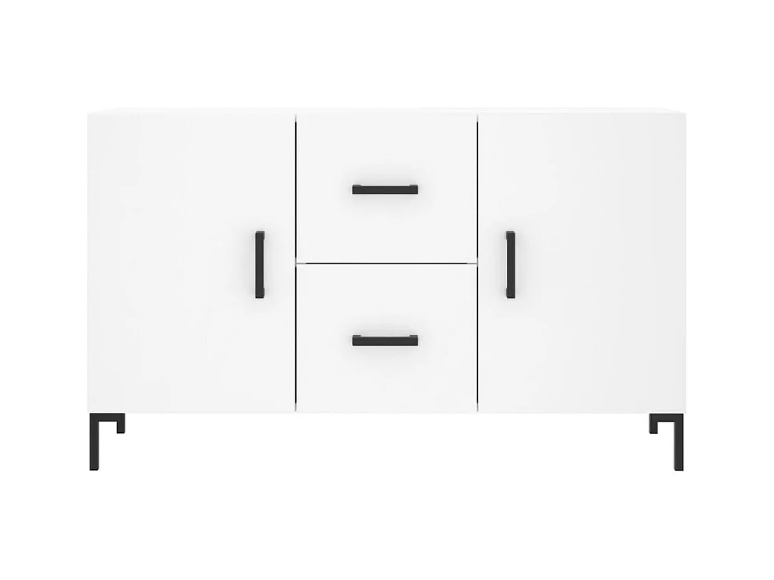 Buffet blanc 100x36x60 bois d'ingénierie