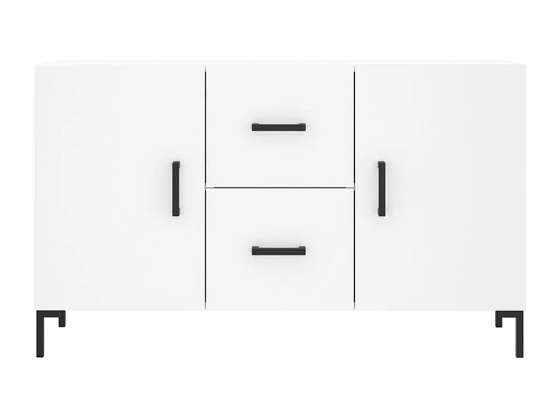 Buffet blanc 100x36x60 bois d'ingénierie