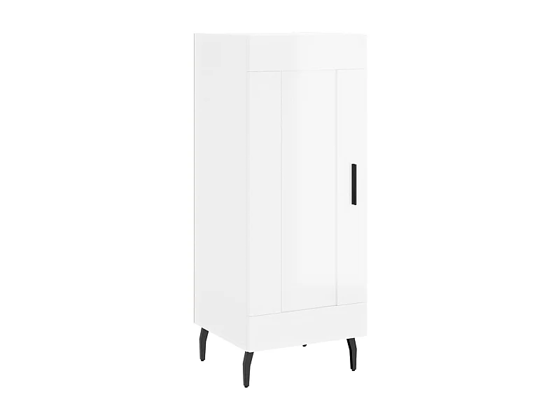 Buffet Blanc brillant 34,5x34x90 Bois d'ingénierie