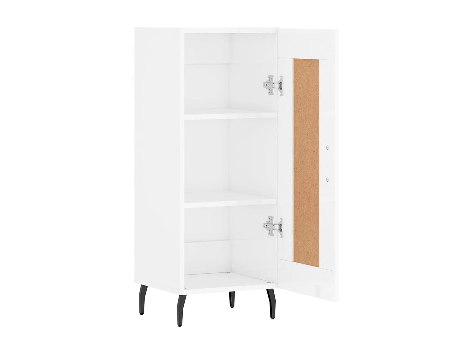 Buffet Blanc brillant 34,5x34x90 Bois d'ingénierie