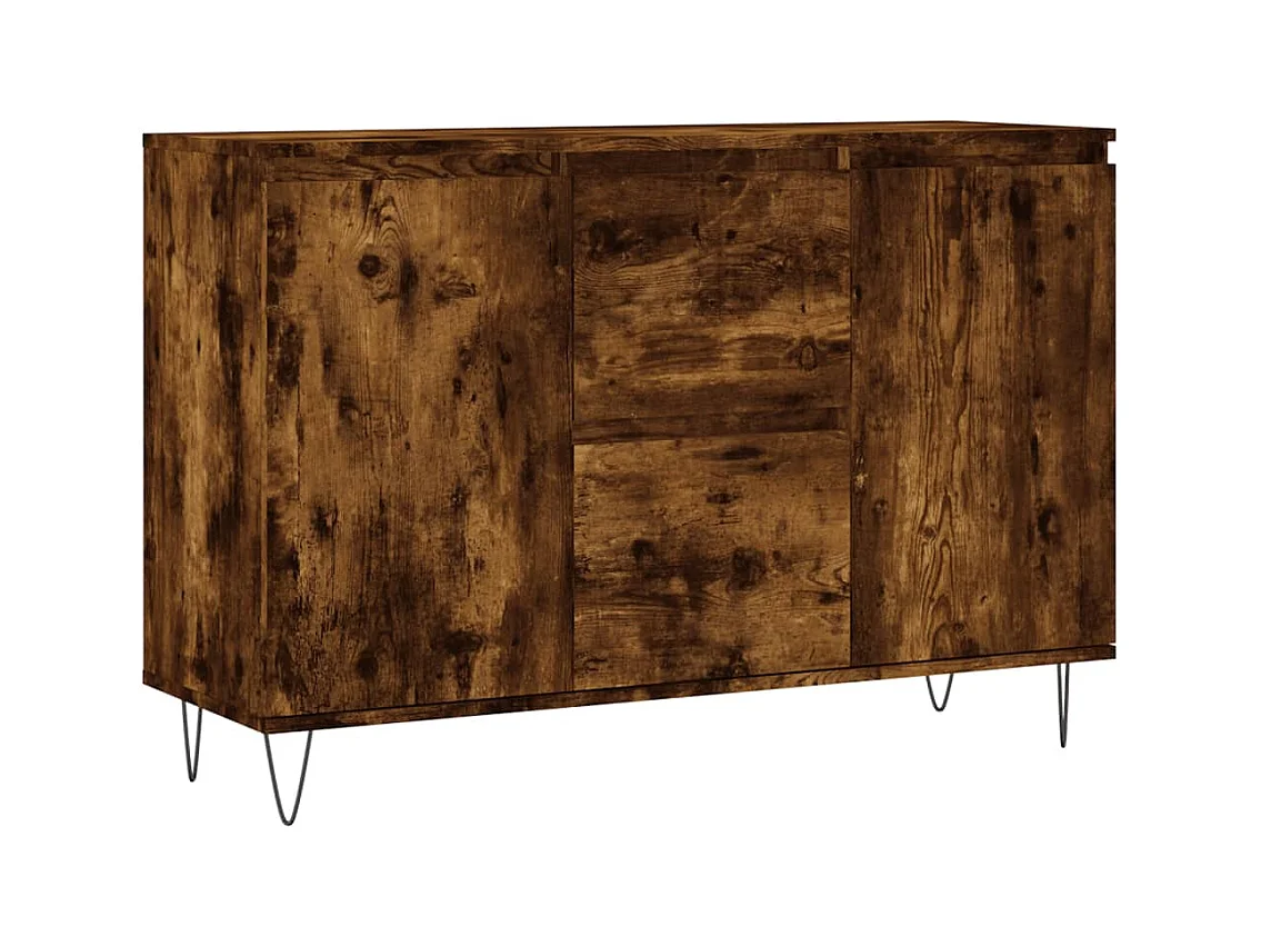 Buffet chêne fumé 104x35x70 bois d'ingénierie
