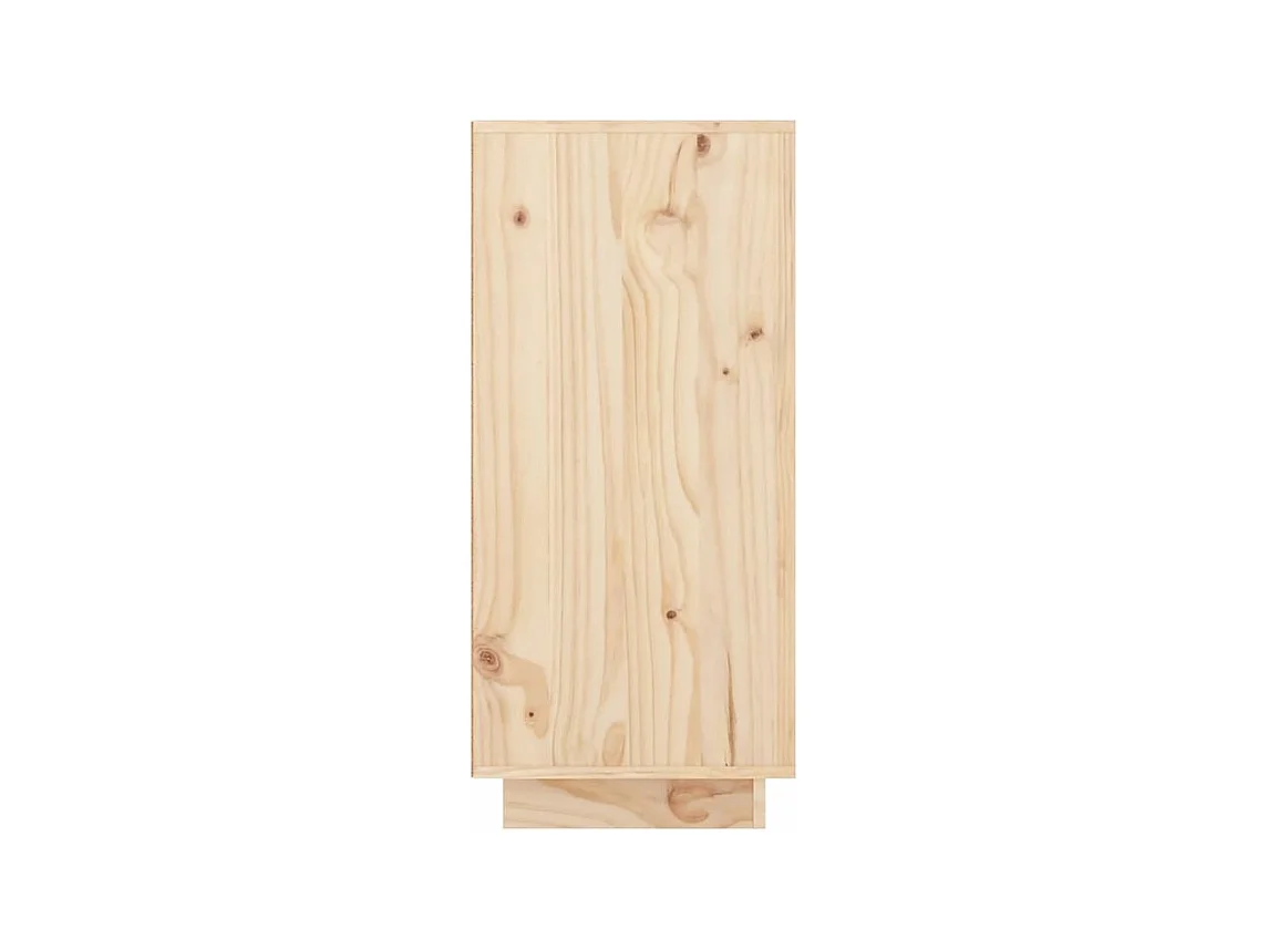 Petit buffet 2 portes 3 tiroirs en bois massif de pin Romane – Style classique et fonctionnel-Couleur Naturel