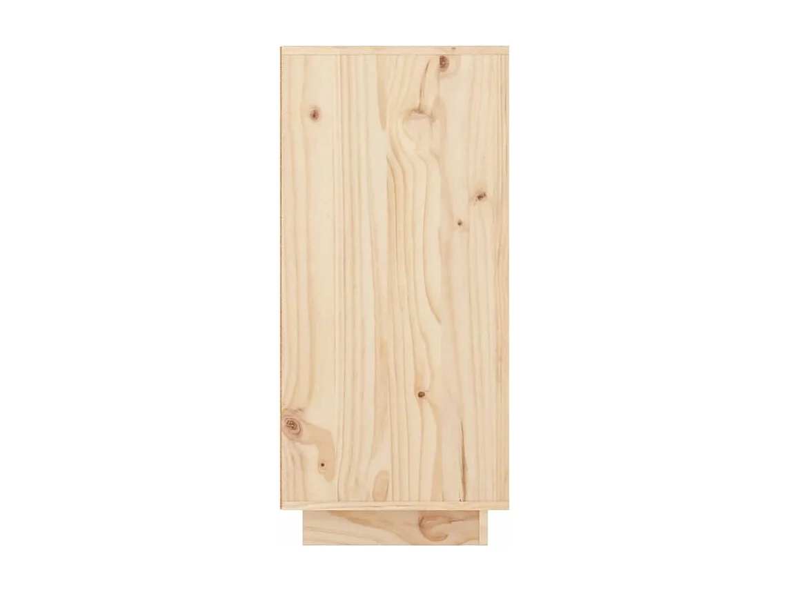 Petit buffet 2 portes 3 tiroirs en bois massif de pin Romane – Style classique et fonctionnel-Couleur Naturel