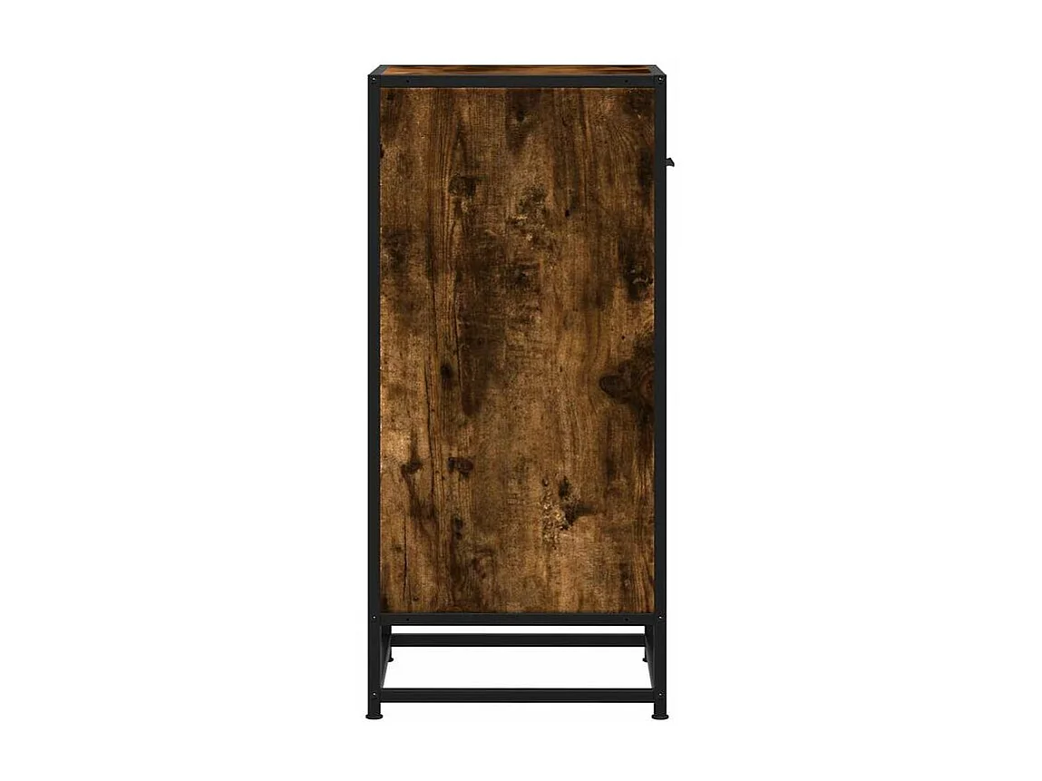 Buffet chêne fumé 35,5x35x76 bois d'ingénierie et métal