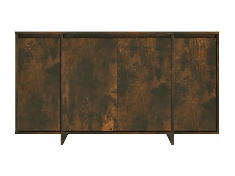 Petit buffet 4 portes 135cm – Modèle Polina-Couleur Marron fumé