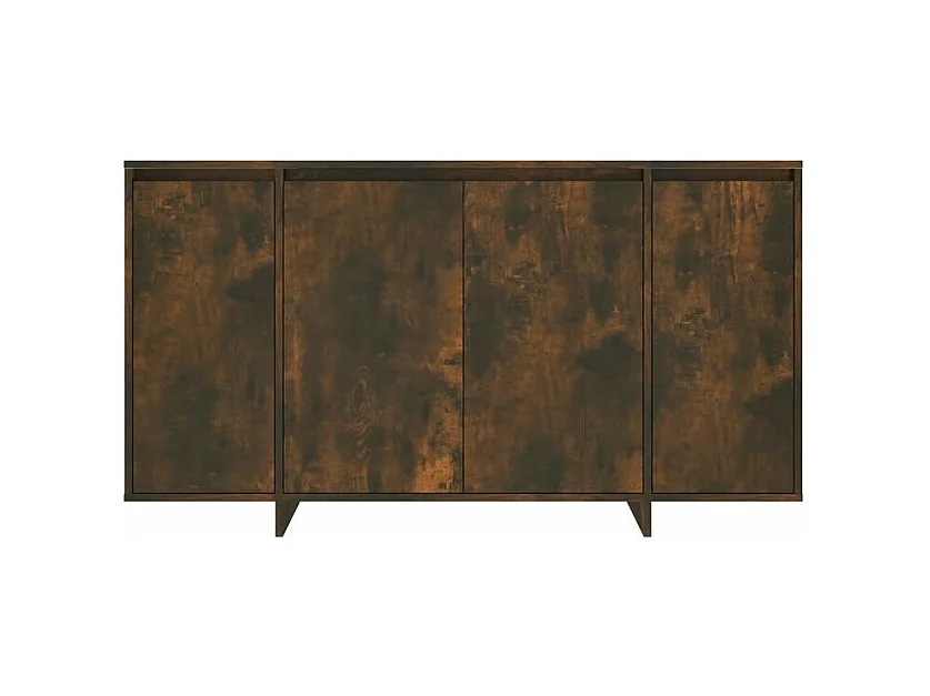 Petit buffet 4 portes 135cm – Modèle Polina-Couleur Marron fumé