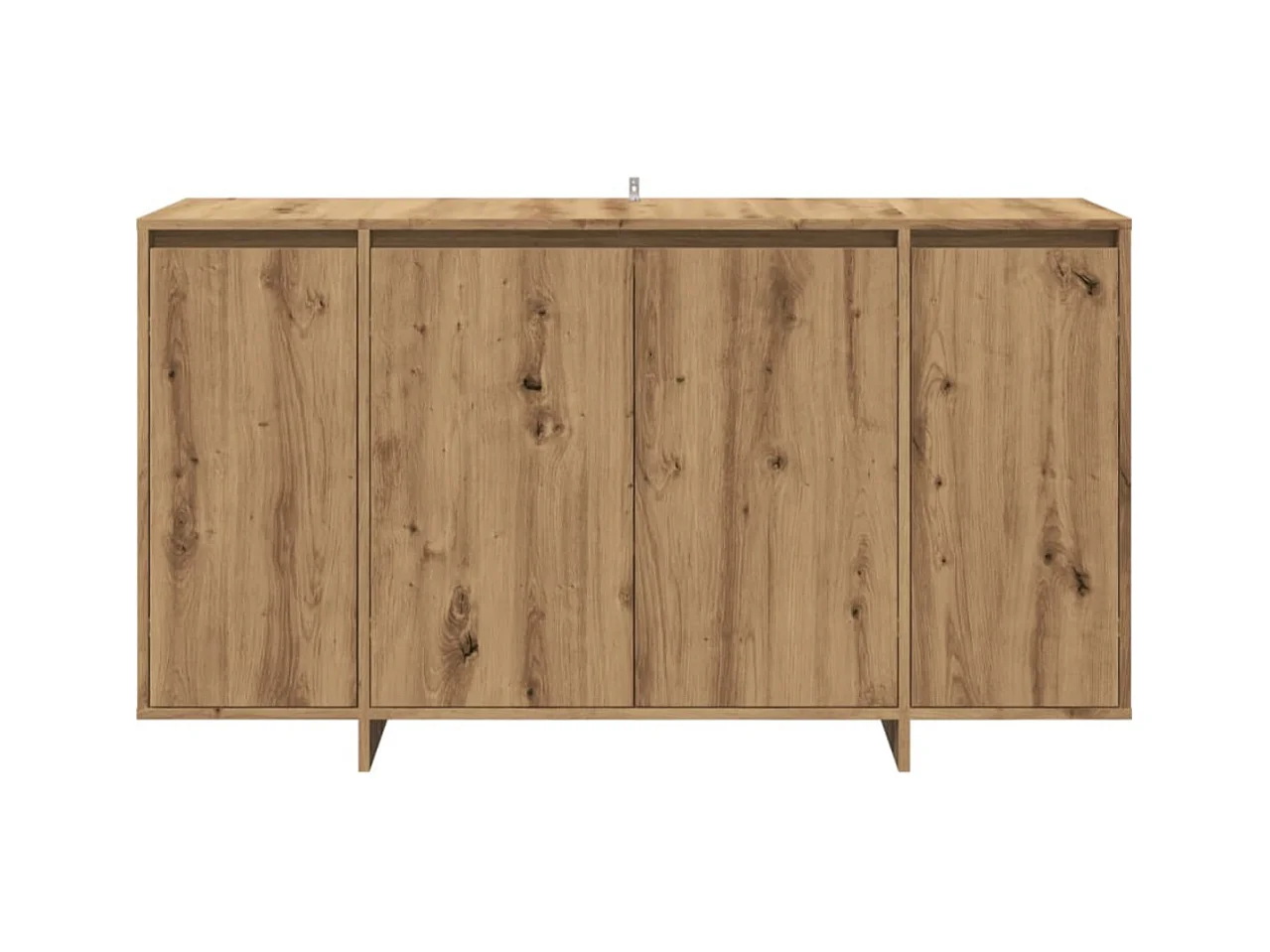 Petit buffet 4 portes 135cm – Modèle Polina-Couleur Marron fumé