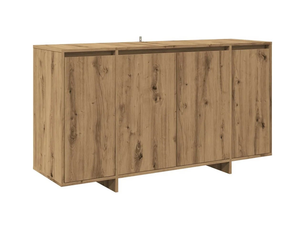 Petit buffet 4 portes 135cm – Modèle Polina-Couleur Marron fumé