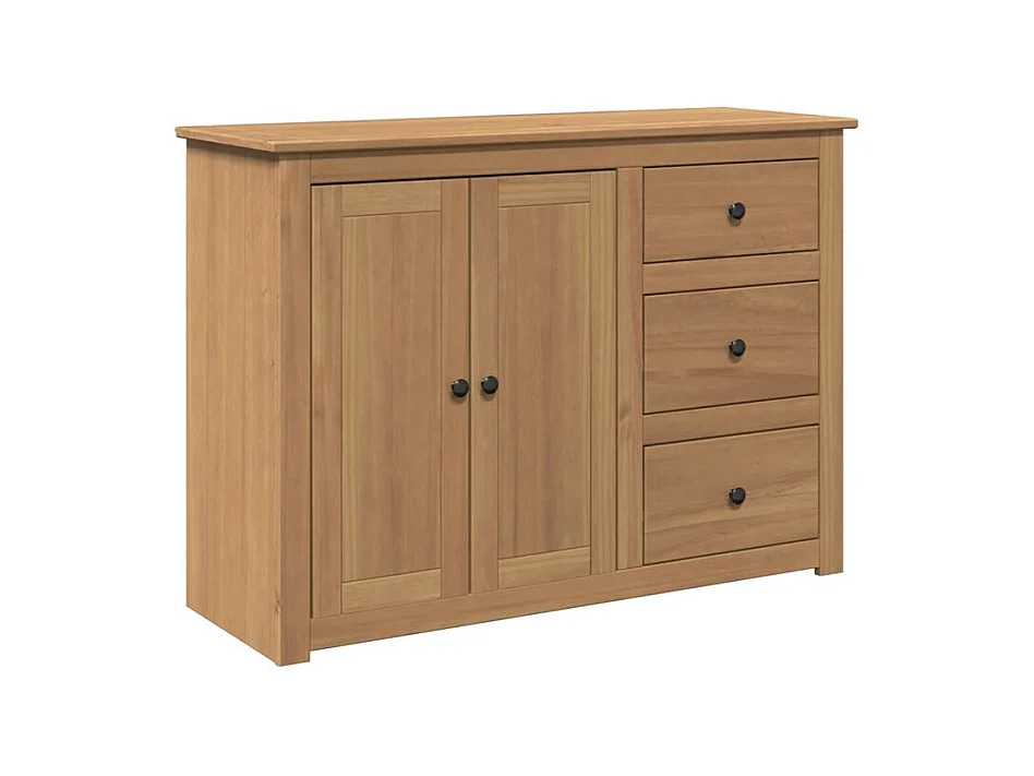 Buffet avec tiroirs Panama 112x40x80 bois massif de pin