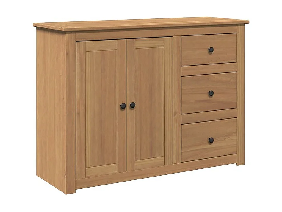 Buffet avec tiroirs Panama 112x40x80 bois massif de pin