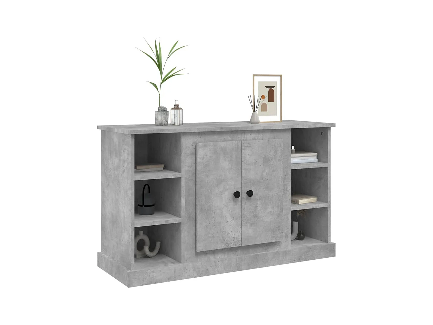 Buffet Gris béton 100x35,5x60 Bois d'ingénierie