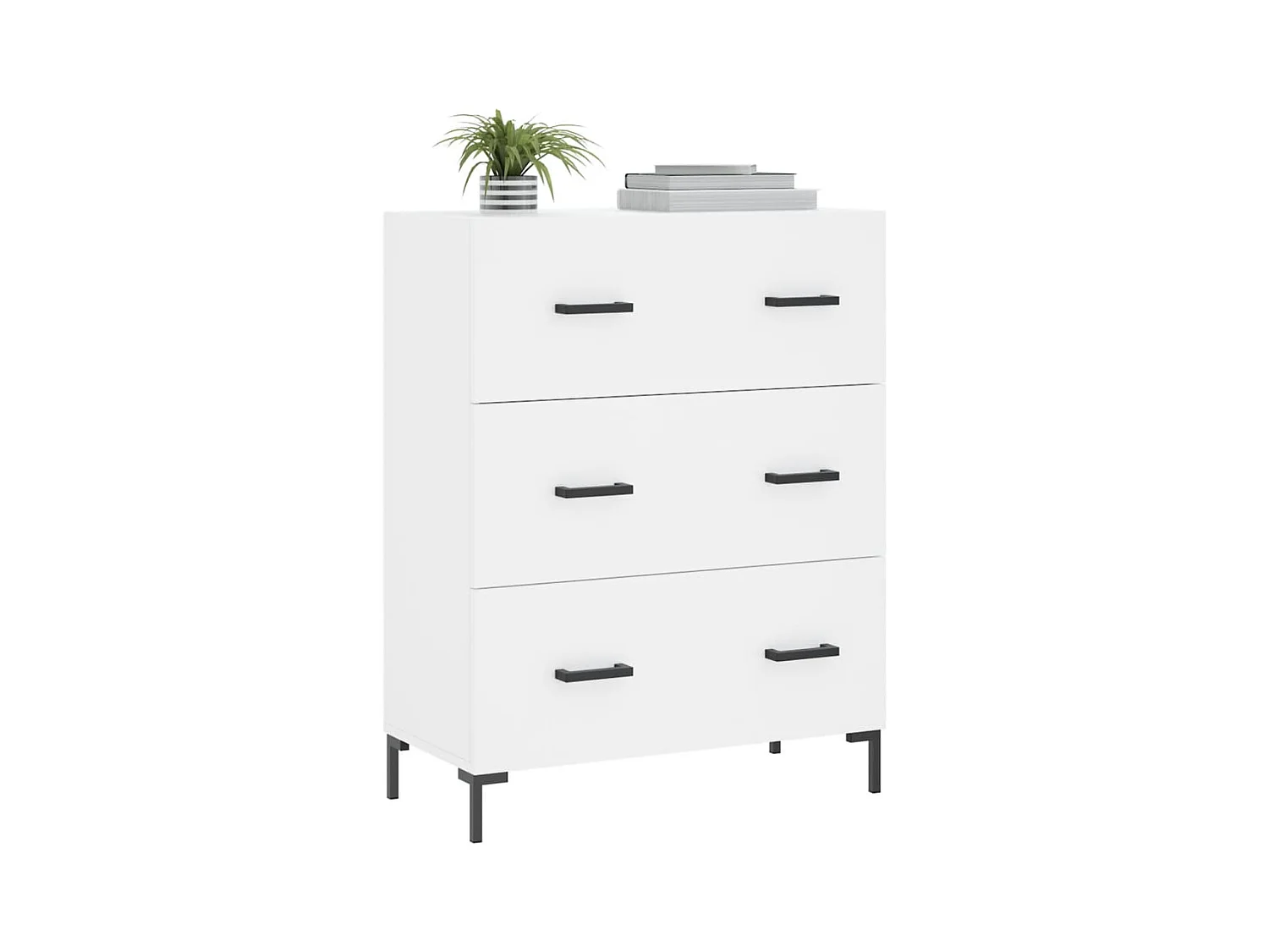 Buffet blanc 69,5x34x90 bois d'ingénierie