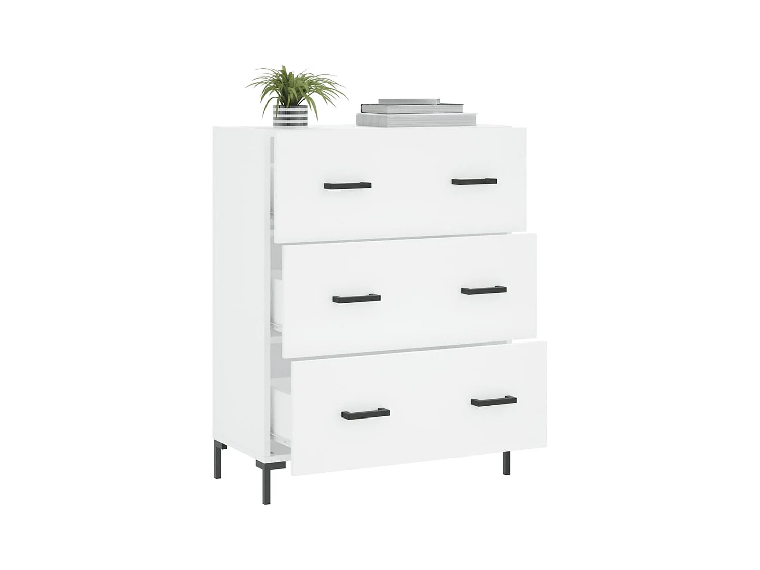 Buffet blanc 69,5x34x90 bois d'ingénierie