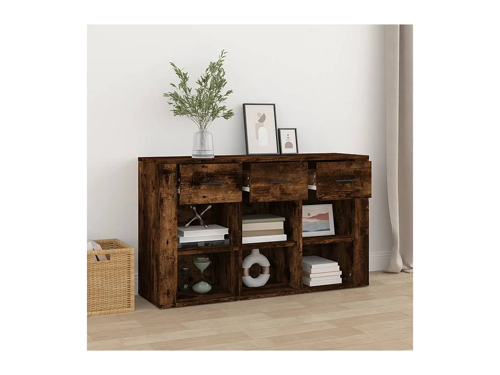 Buffet Chêne fumé 100x30x59,5 Bois d'ingénierie