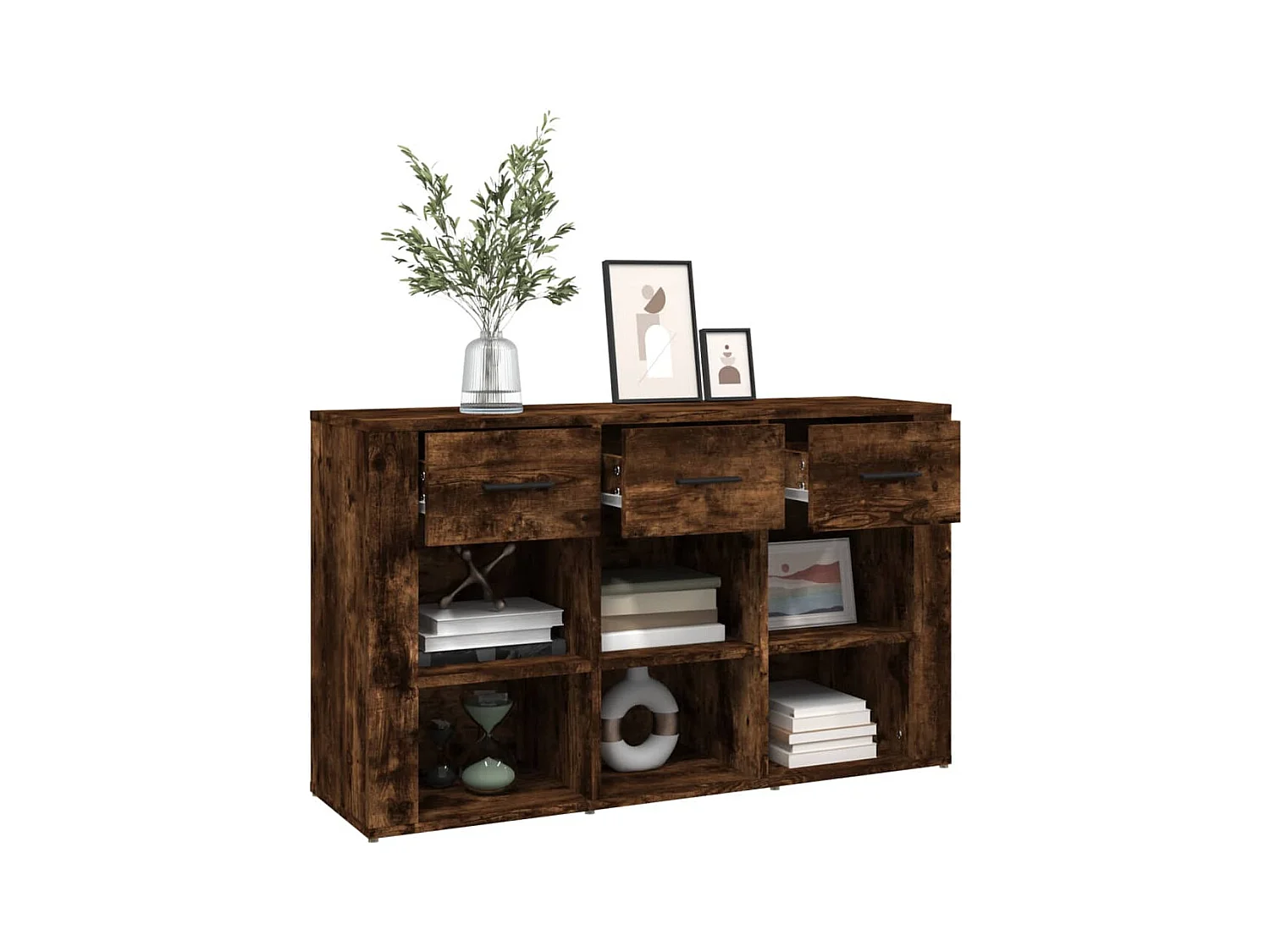 Buffet Chêne fumé 100x30x59,5 Bois d'ingénierie