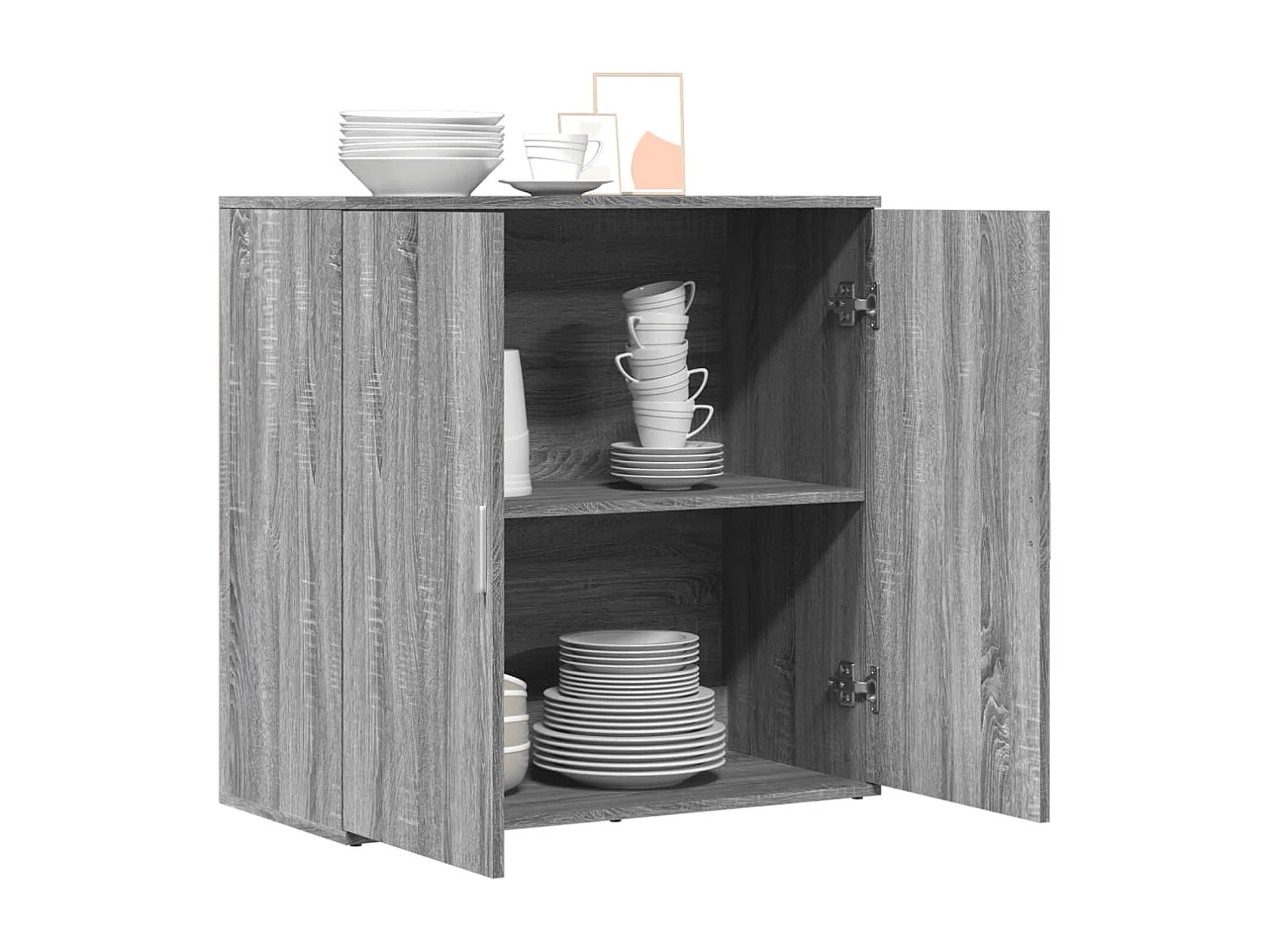 Buffet sonoma gris 79x38x80 bois d'ingénierie