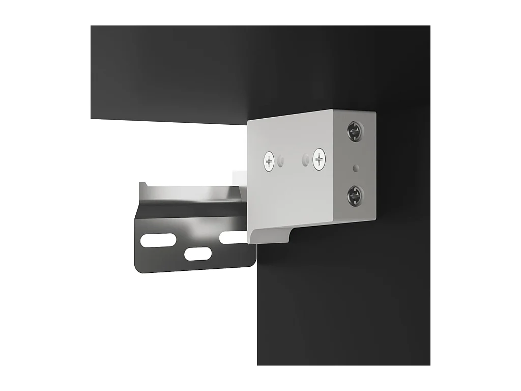 Armoires murales 2 pcs noir bois d'ingénierie