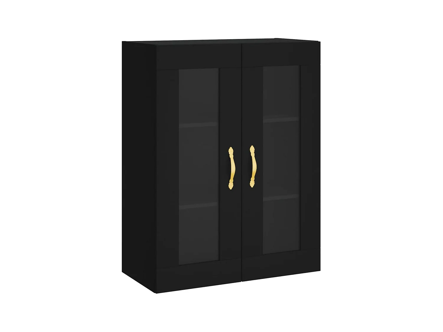 Armoires murales 2 pcs noir bois d'ingénierie