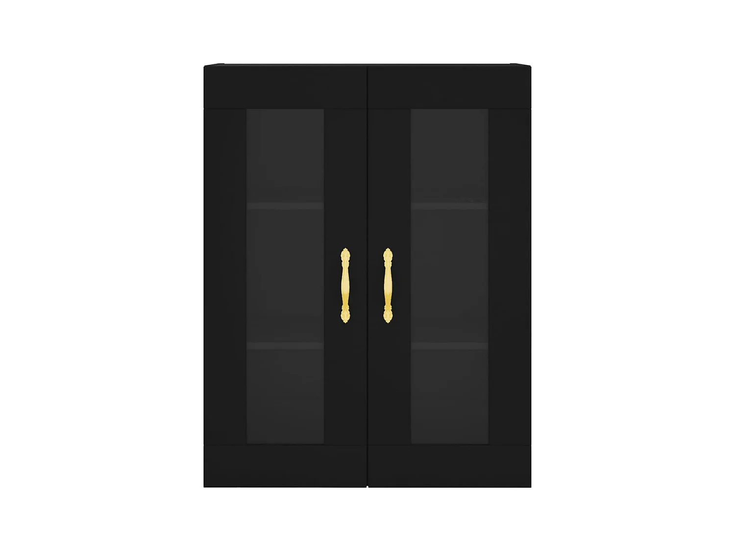 Armoires murales 2 pcs noir bois d'ingénierie