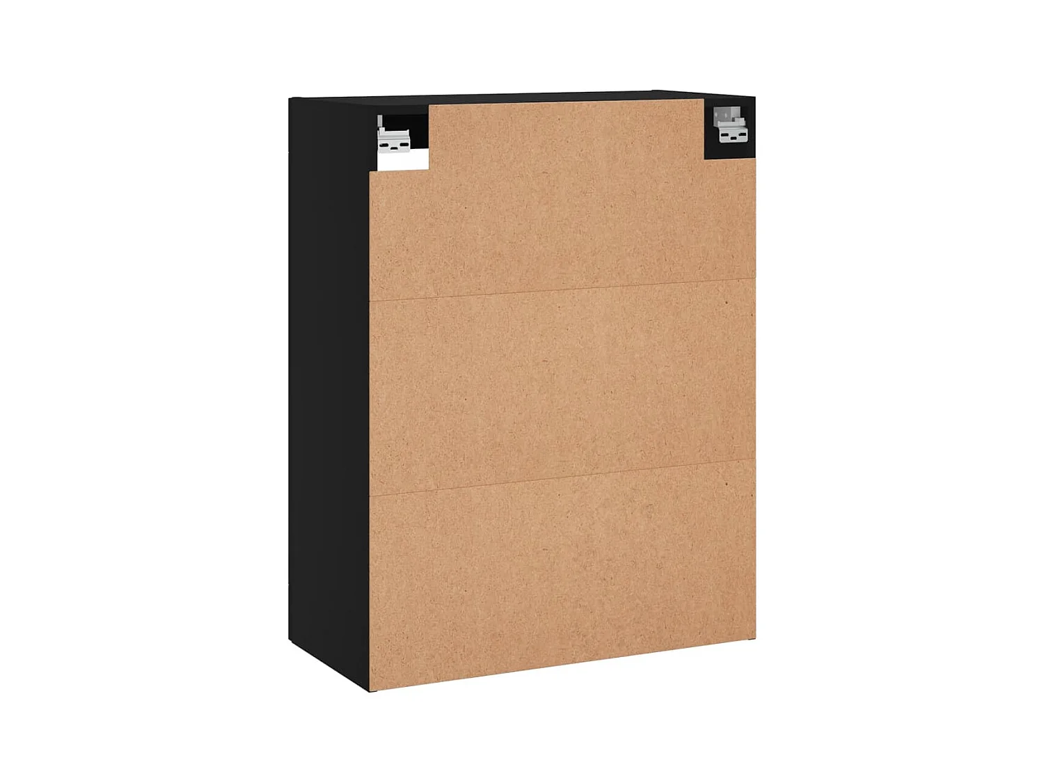 Armoires murales 2 pcs noir bois d'ingénierie
