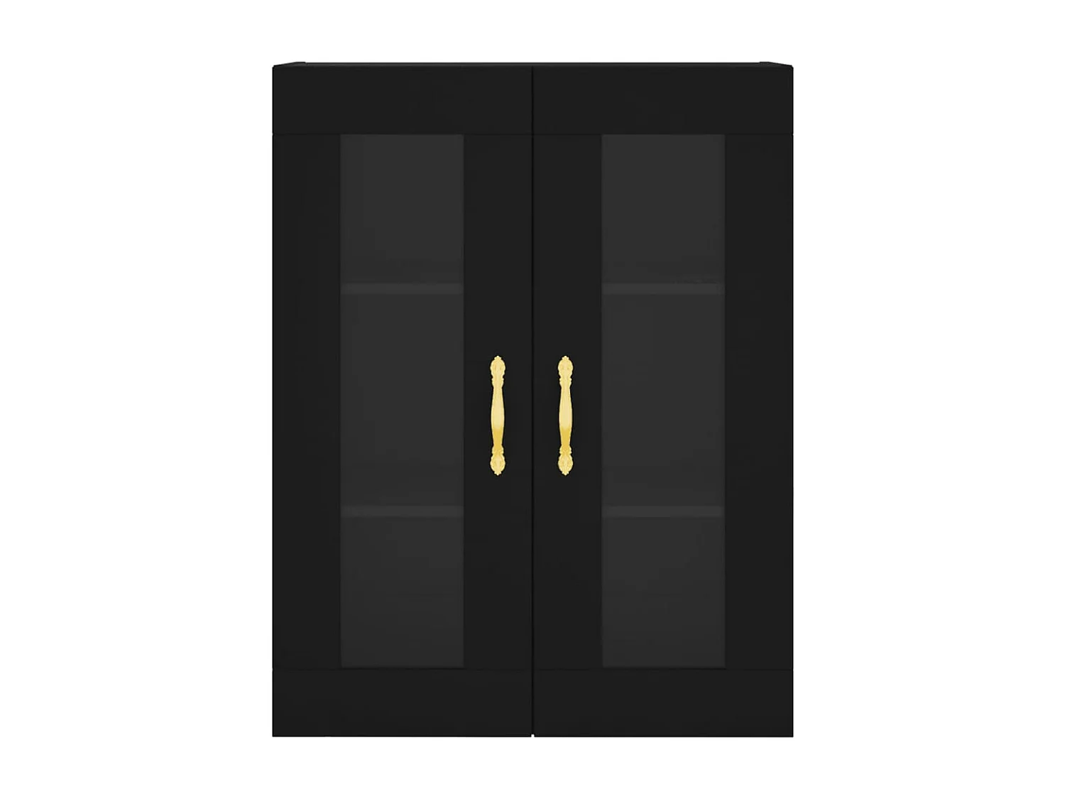 Armoires murales 2 pcs noir bois d'ingénierie