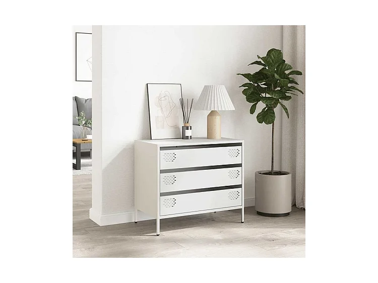 Buffet blanc 68x39x58,5 acier laminé à froid