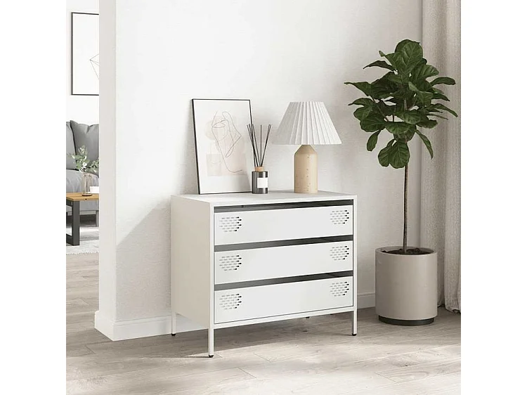 Buffet blanc 68x39x58,5 acier laminé à froid