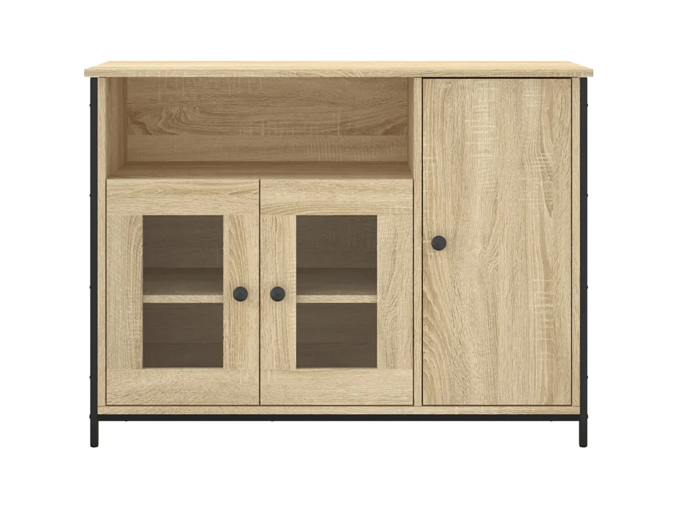 Petit buffet classique Krypta 100cm – Élégance et fonctionnalité-Couleur Chêne clair