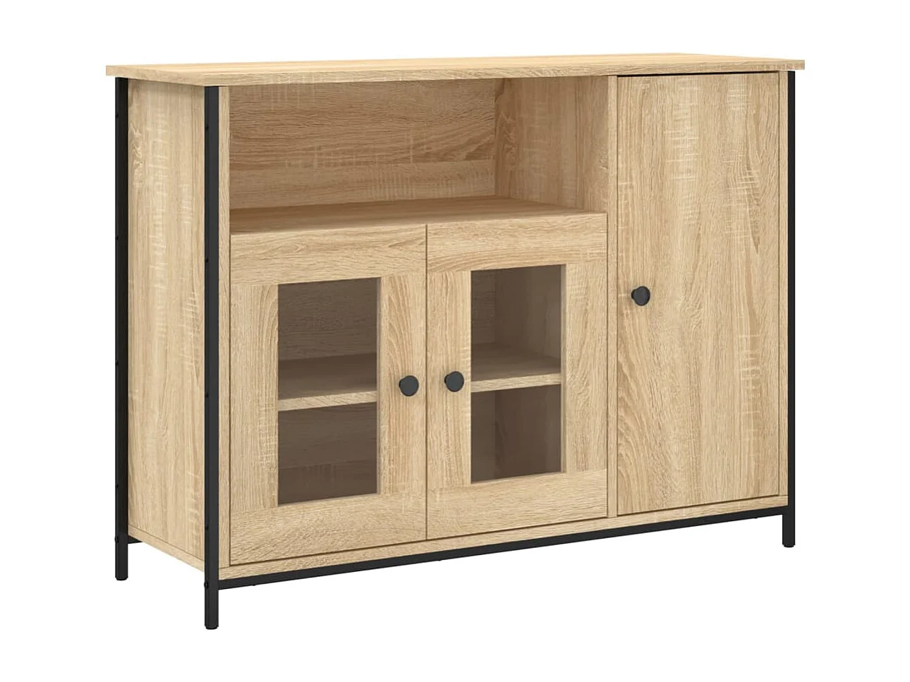 Petit buffet classique Krypta 100cm – Élégance et fonctionnalité-Couleur Chêne clair