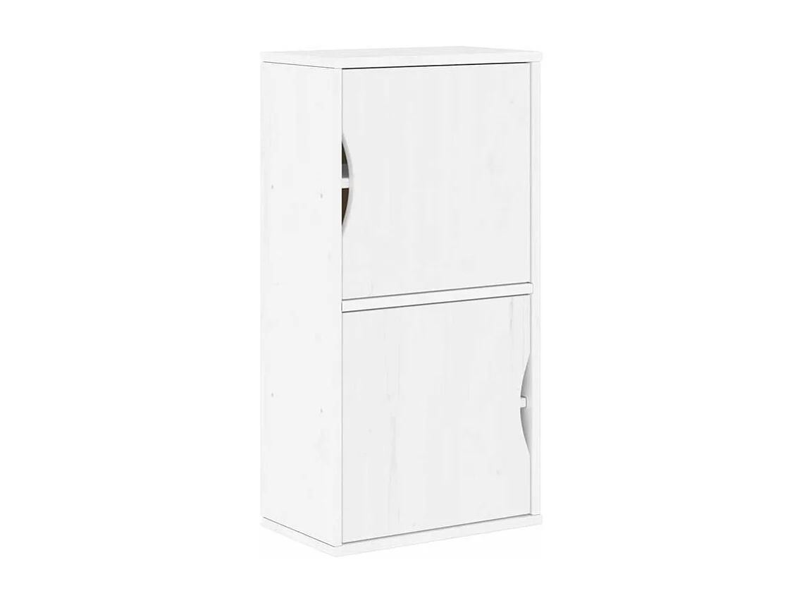 Armoire latérale ODDA blanc 40x24x79 bois massif pin