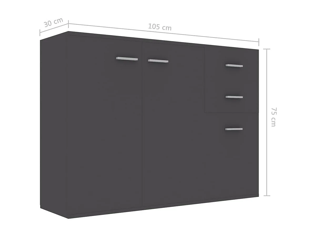 Buffet Gris 105x30x75