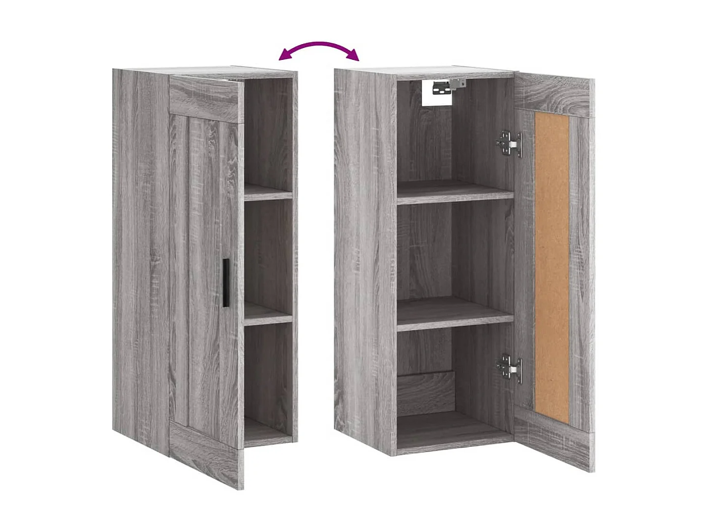 Armoire murale sonoma gris 34,5x34x90 bois d'ingénierie
