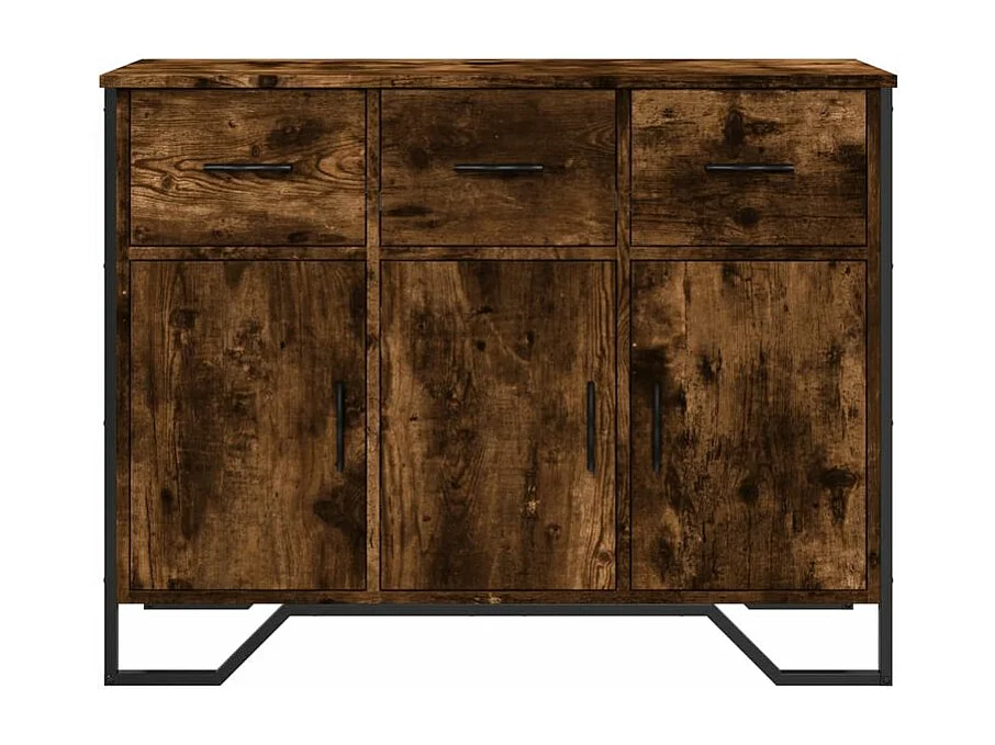 Buffet chêne fumé 97x32,5x74,5 bois d'ingénierie