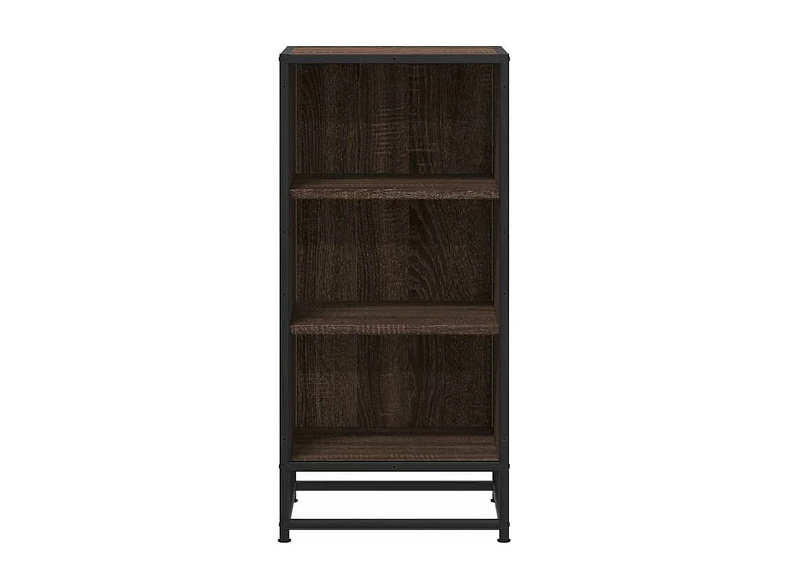 Buffet chêne marron 35,5x35x76 bois d'ingénierie et métal