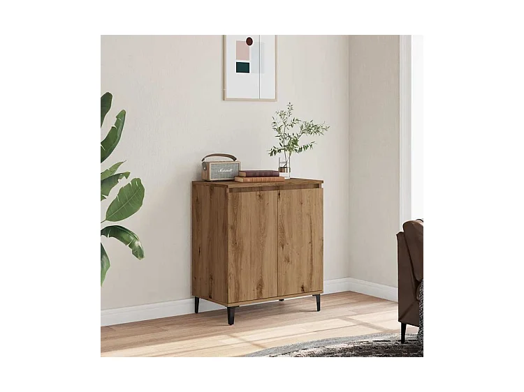 Buffet chêne artisanal 60x35x70 bois d'ingénierie