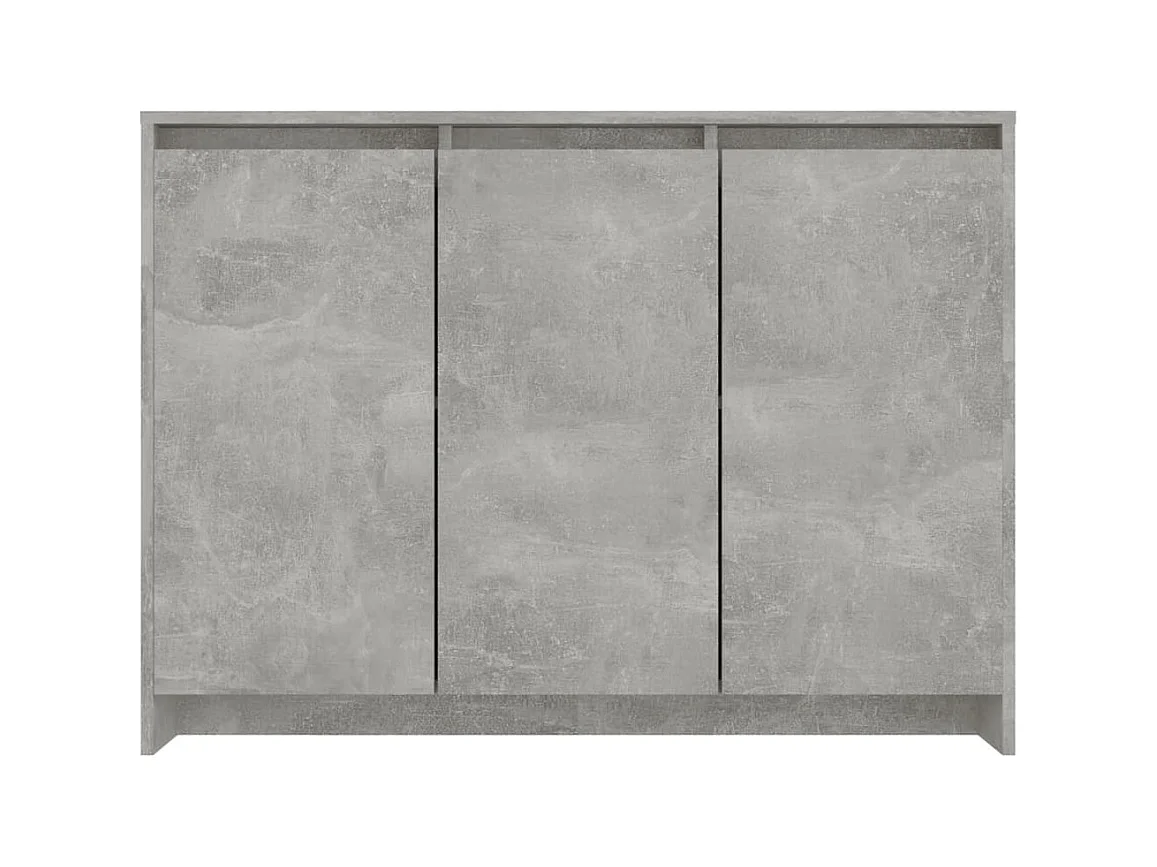 Petit buffet 3 portes 102cm – Modèle Kaola-Couleur Gris béton