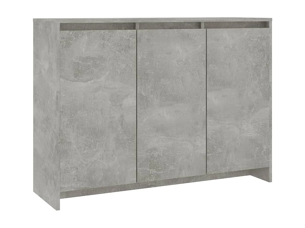Petit buffet 3 portes 102cm – Modèle Kaola-Couleur Gris béton