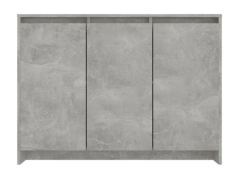 Petit buffet 3 portes 102cm – Modèle Kaola-Couleur Gris béton