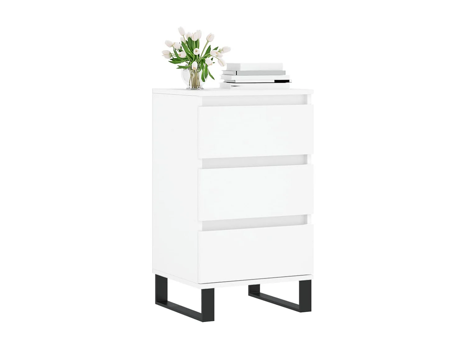 Buffet blanc 40x35x70 bois d’ingénierie