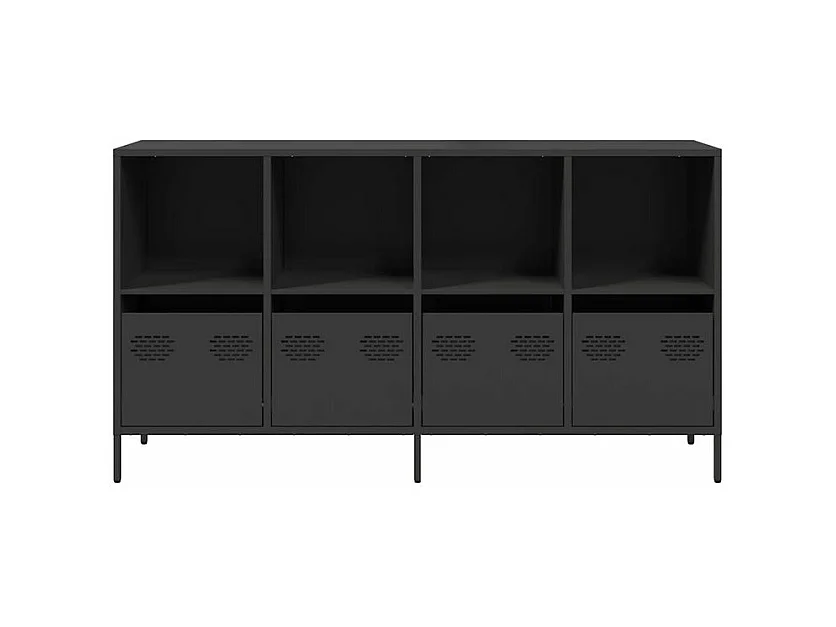 Buffet noir 135x39x73,5 acier laminé à froid