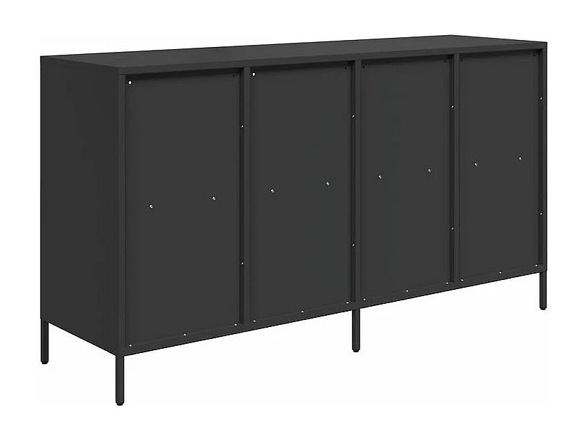 Buffet noir 135x39x73,5 acier laminé à froid