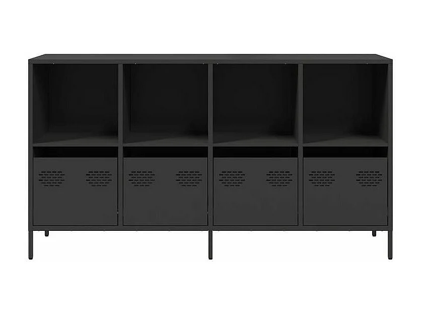 Buffet noir 135x39x73,5 acier laminé à froid