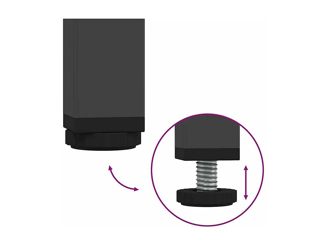 Buffet noir 135x39x73,5 acier laminé à froid