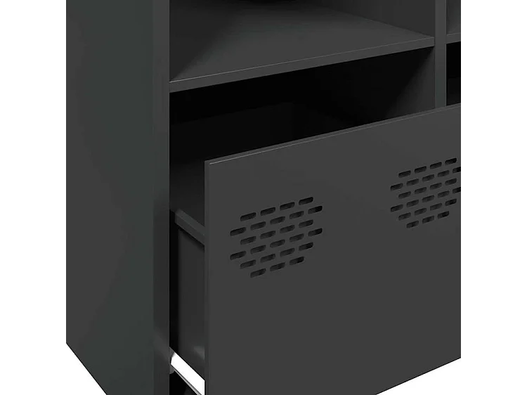 Buffet noir 135x39x73,5 acier laminé à froid