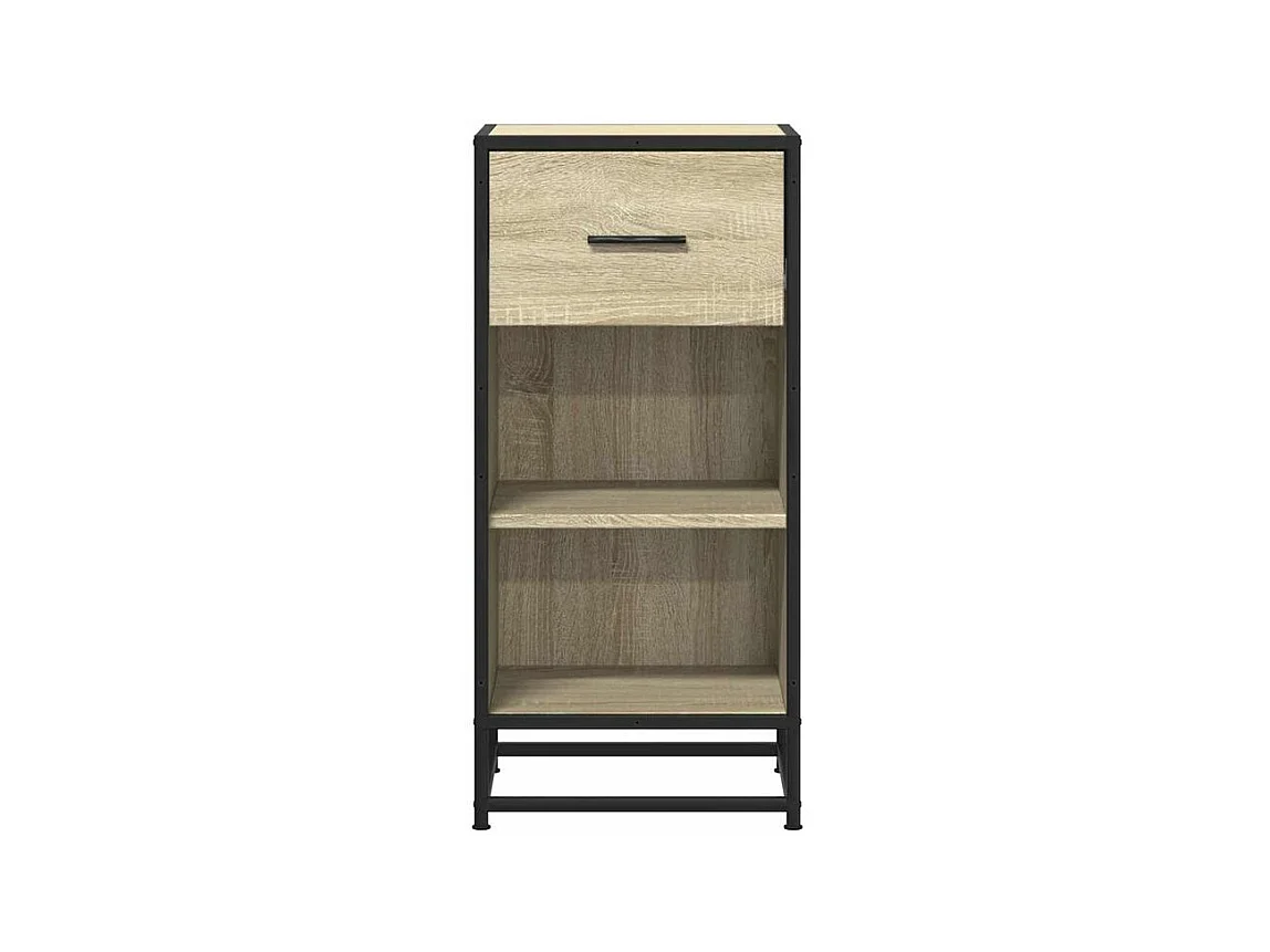 Buffet chêne sonoma 35,5x35x76 bois d'ingénierie et métal